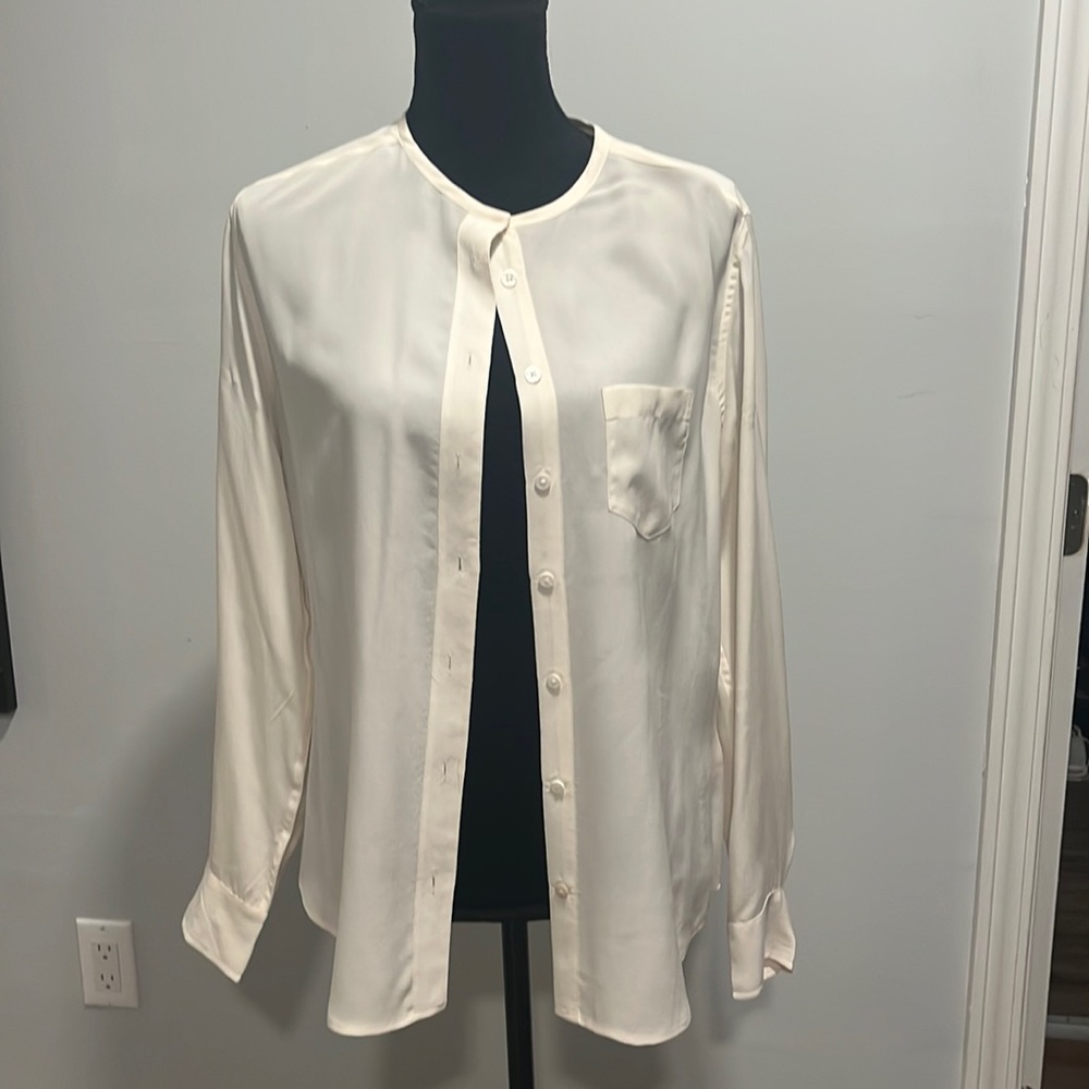 Equipment cream blouse, medium